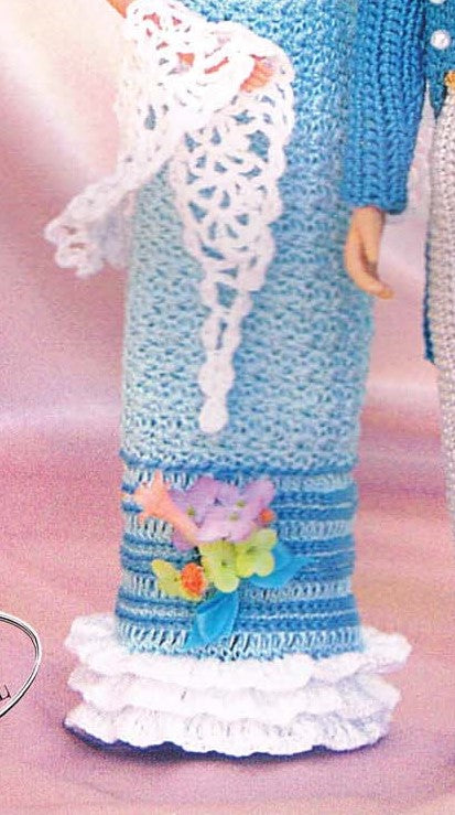 Crochet Edwardian Fashion doll Pattern, Pride and Predudice Jane Austin Series