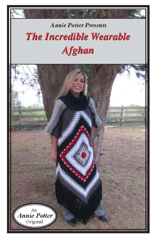 Crochet Granny Square Pullover, Crochet Fashion pattern, Incredible Wearable Afghan, PDF, Annie Potter's Yarn Basket
