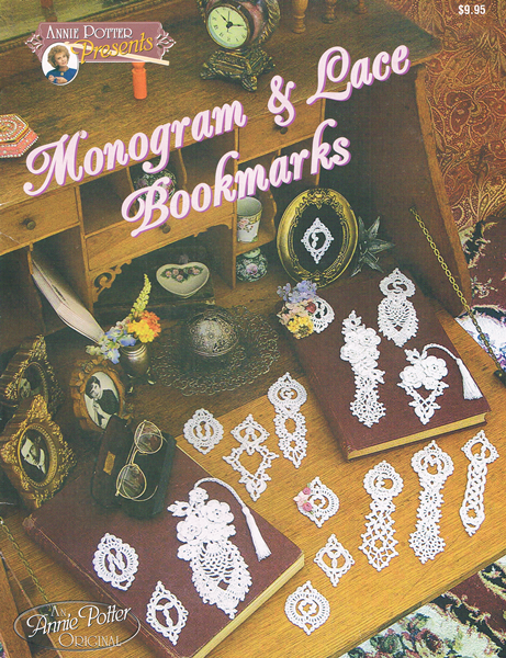 Lace Monogram Bookmark Pattern, Lace Bookmark pattern, Crochet Monogram pattern, PDF  - Annie Potter's Yarn Basket