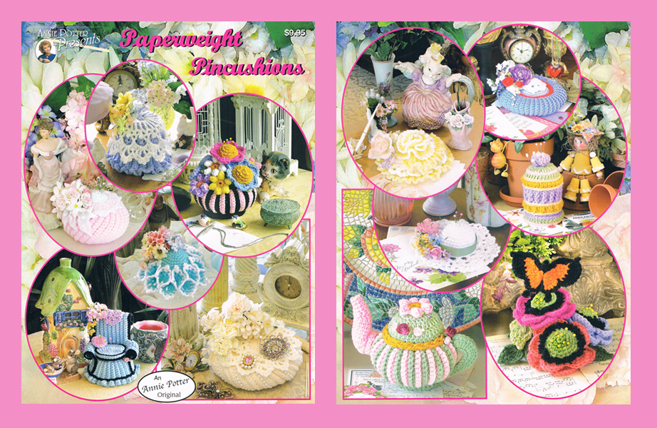 Crochet Pincushion Pattern, Paperweight Pin Cushions, Teapot Pin Cushions, PDF - Annie Potter's Yarn Basket