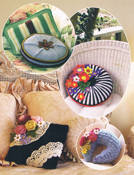 Crochet Heart Pillow Pattern, Crochet Flag Pillow pattern, Crochet Neck Pillow, PDF Annie Potter's Yarn Basket