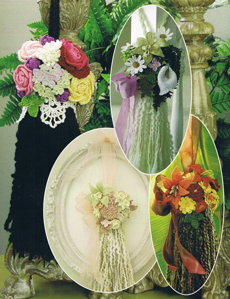 Tassel Bouquets Crochet Pattern, 8 Colorful Tassels and Crochet Flowers- Annie Potter's Yarn Basket