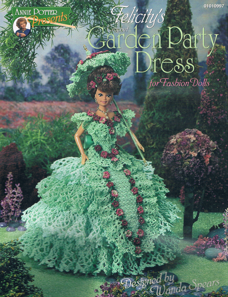 Crochet Fashion doll dress pattern, Crochet doll dress pattern, Barbie doll dress pattern, PDF- Annie Potter's Yarn Basket