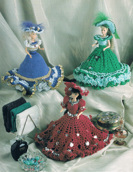 Fashion Doll Crochet Dress pattern, Doll Dress pattern, Crochet Doll Dress , Crochet Pattern, Barbie Doll dress pattern, PDF, Glitz and Glamour,- Annie Potter's Yarn Basket
