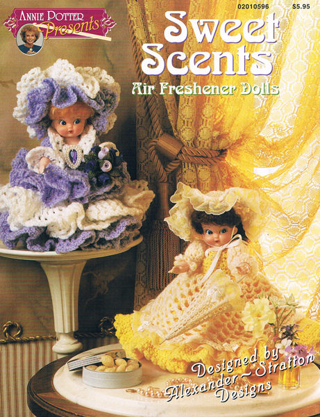 Crochet Air Freshener Cover, Crochet doll pattern, Sweet Scents Air Freshener Dolls, PDF- Annie Potter's Yarn Basket