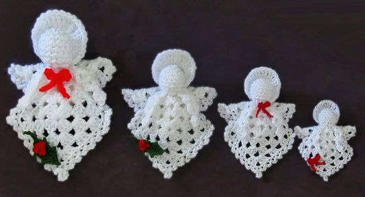 Crochet Granny Square Angel pattern, Crochet Angel pattern, Granny's Little Angels, PDF - Annie Potter's Yarn Basket