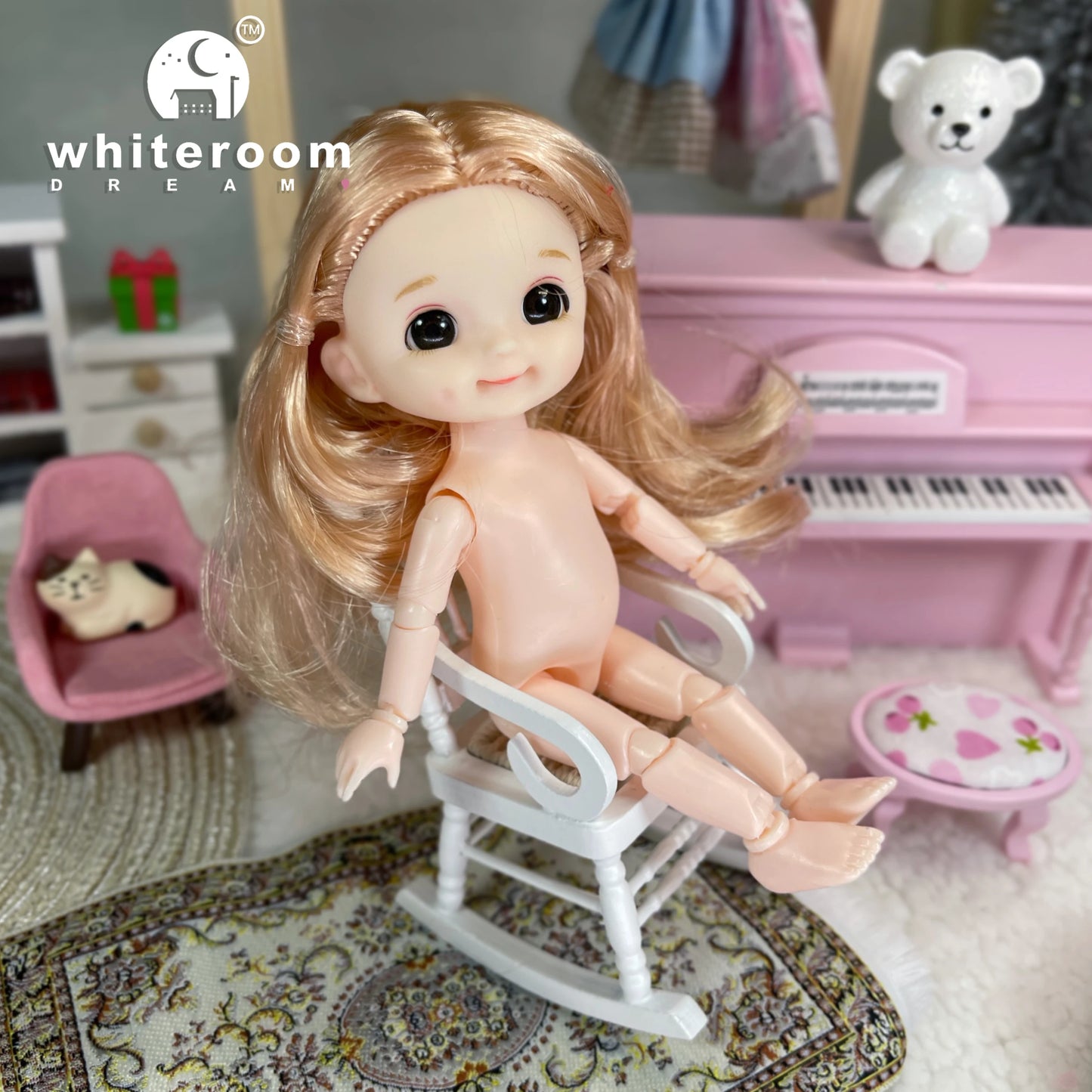 6 1/2 inch, Sweet Doll - Annie Potter's Yarn Basket
