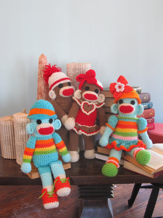 Sock Monkey Twins - Annie Potter's Yarn Basket