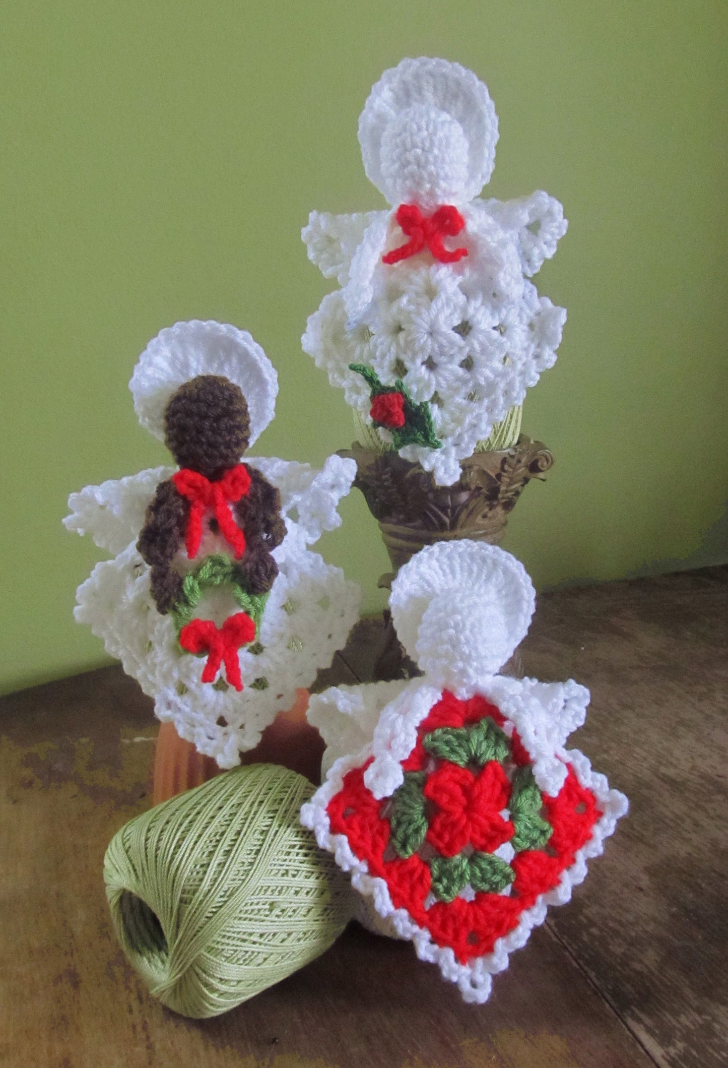 Crochet Granny Square Angel pattern, Crochet Angel pattern, Granny's Little Angels, PDF- Annie Potter's Yarn Basket