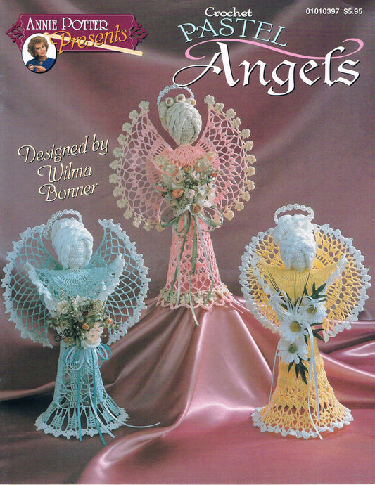 Easy Crochet Angel Pattern, Crochet Pastel Angels, Crochet Tree Topper, PDF - Annie Potter's Yarn Basket
