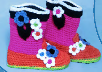 Crochet cowboy Pattern, Crochet Slipper Boots pattern, Crochet Boot pattern, PDF- Annie Potter's Yarn Basket
