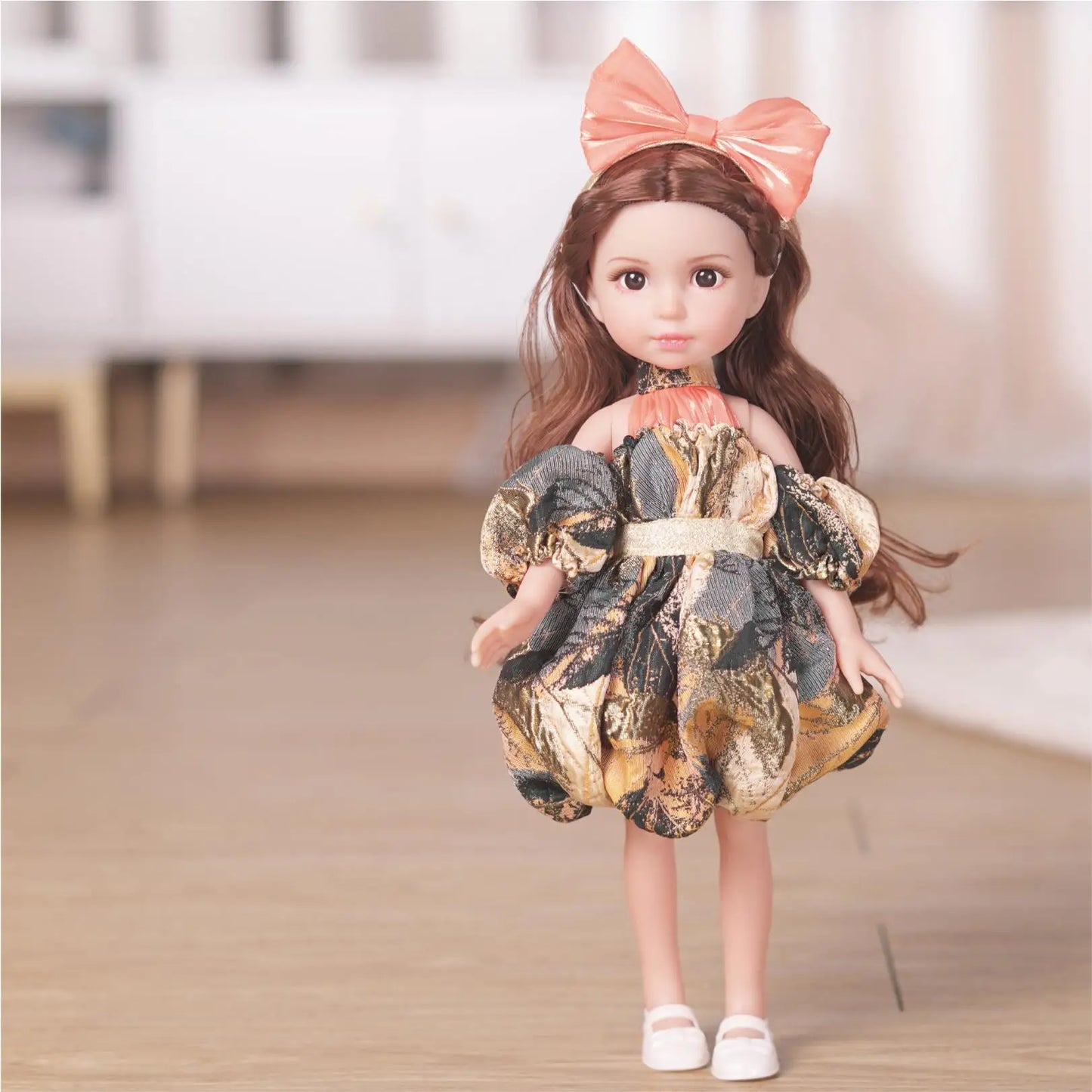 Girl's Full Vinyl Princess Doll with Clothes, 14 Inch Cute Madeup Doll - Annie Potter's Yarn Basket