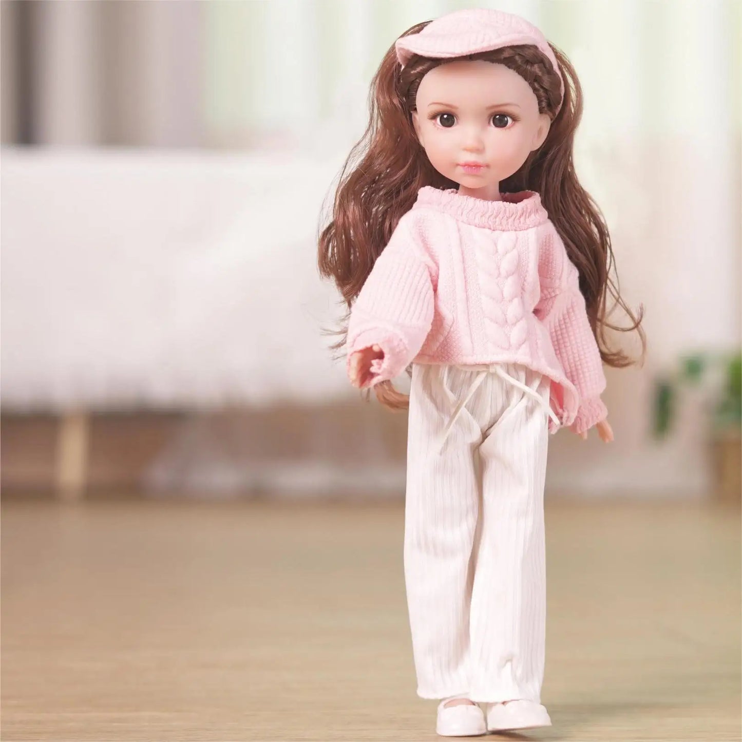 Girl's Full Vinyl Princess Doll with Clothes, 14 Inch Cute Madeup Doll - Annie Potter's Yarn Basket