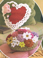 Crochet Heart Pillow Pattern, Crochet Flag Pillow pattern, Crochet Neck Pillow, PDF- Annie Potter's Yarn Basket