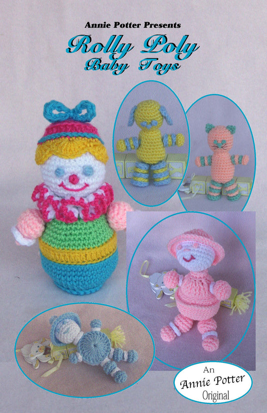 Crochet Roly-Poly Baby Toys, DOG ROLY POLY TOY Crochet Pattern, Dog pattern, Easy Instructions, Dog Crochet Pattern - Annie Potter's Yarn Basket