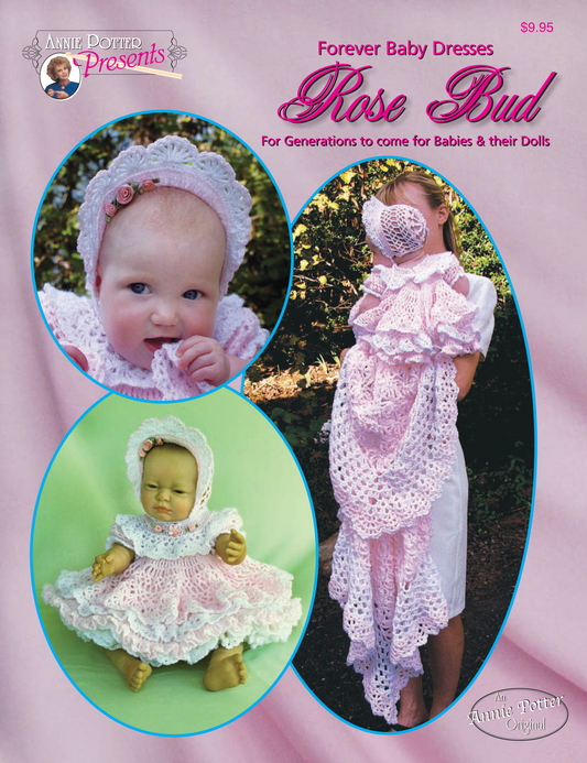 Rose Bud Crochet baby dress - Annie Potter's Yarn Basket