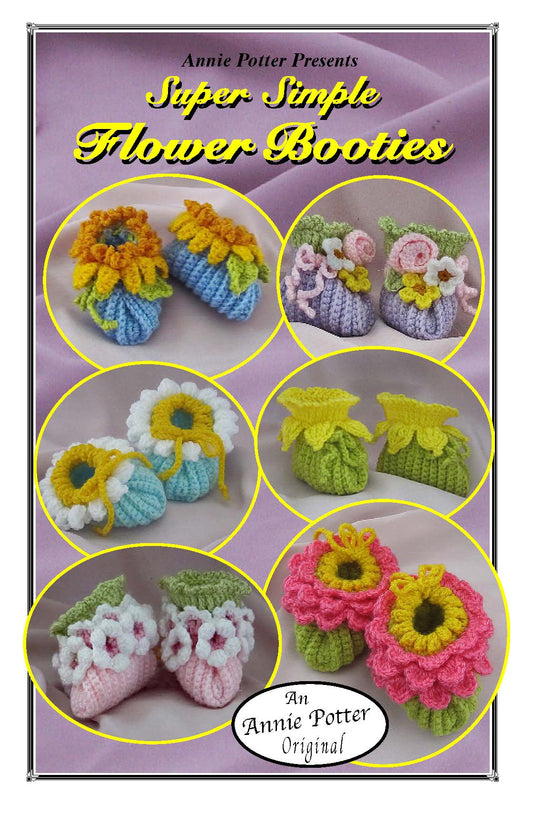 Super Simple Flower Booties - Annie Potter's Yarn Basket