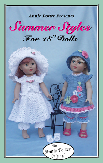 18 inch Doll Crochet Pattern, American Girl Doll Crochet Pattern, Crochet doll clothes pattern PDF,"Summer Styles" Crochet doll clothes pattern PDF - Annie Potter's Yarn Basket