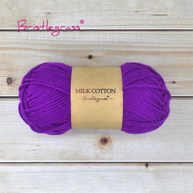 BRISTLEGRASS Acrylic Crochet Wool Yarn 50g Pom-poms - Annie Potter's Yarn Basket