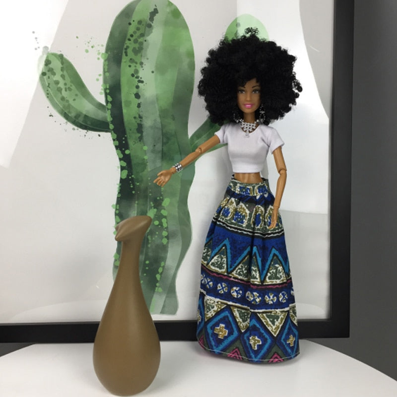 11 inch/30CM African Black Doll - Annie Potter's Yarn Basket