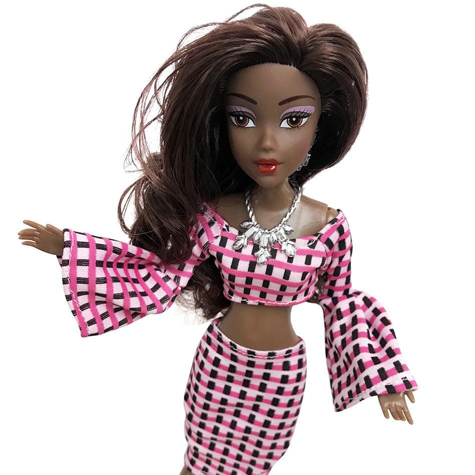 11 inch/30CM African Black Doll - Annie Potter's Yarn Basket