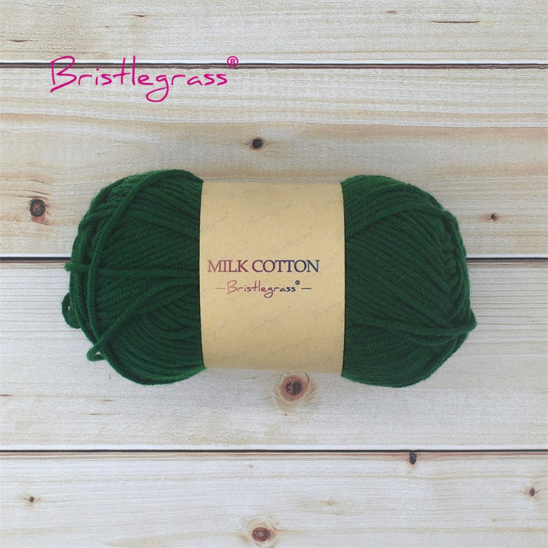 BRISTLEGRASS Acrylic Crochet Wool Yarn 50g Pom-poms - Annie Potter's Yarn Basket