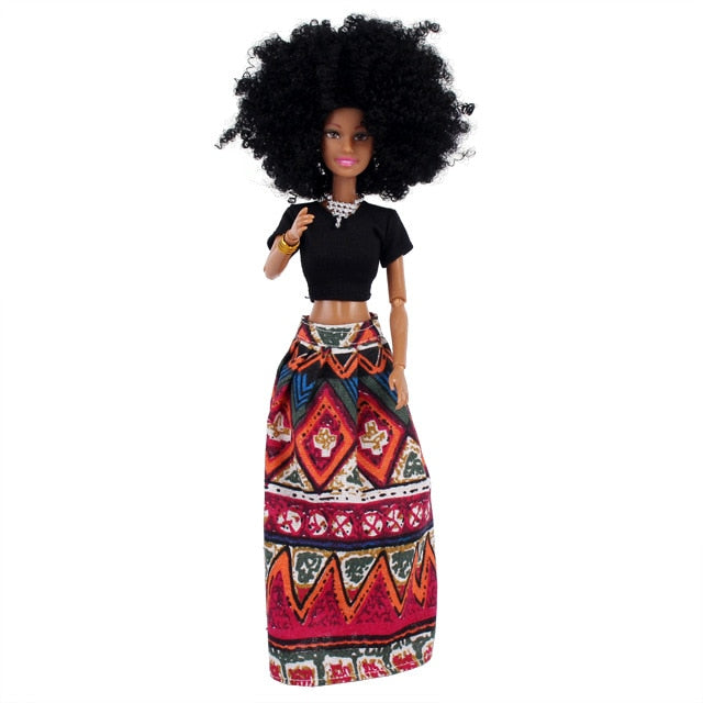 11 inch/30CM African Black Doll - Annie Potter's Yarn Basket