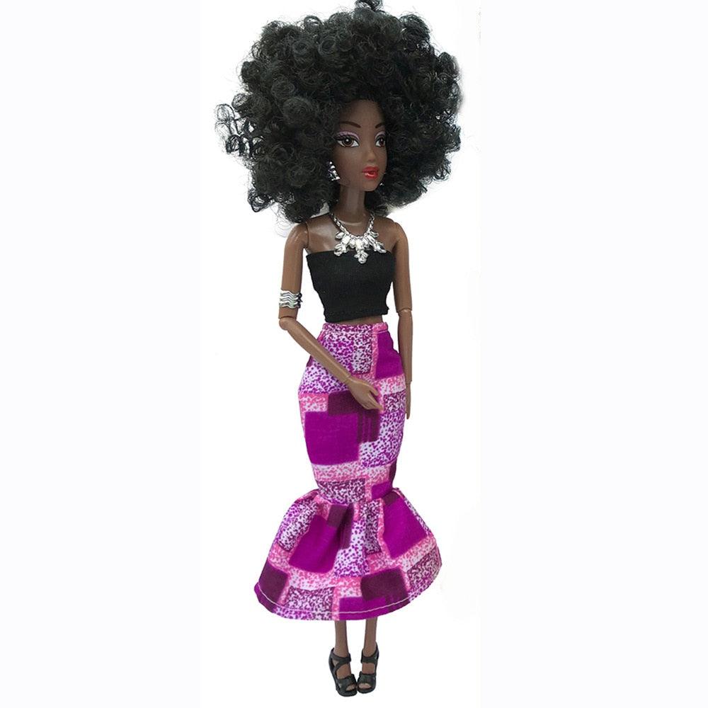 11 inch/30CM African Black Doll - Annie Potter's Yarn Basket