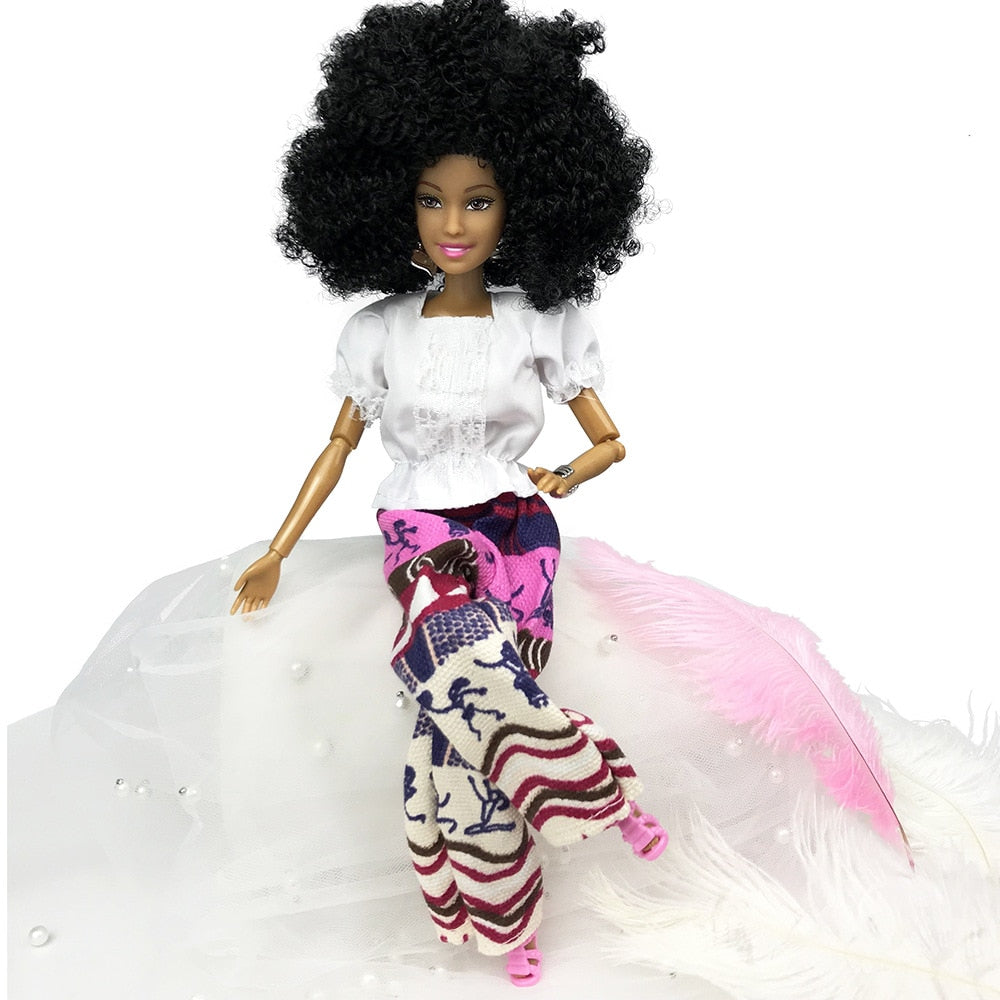 11 inch/30CM African Black Doll - Annie Potter's Yarn Basket