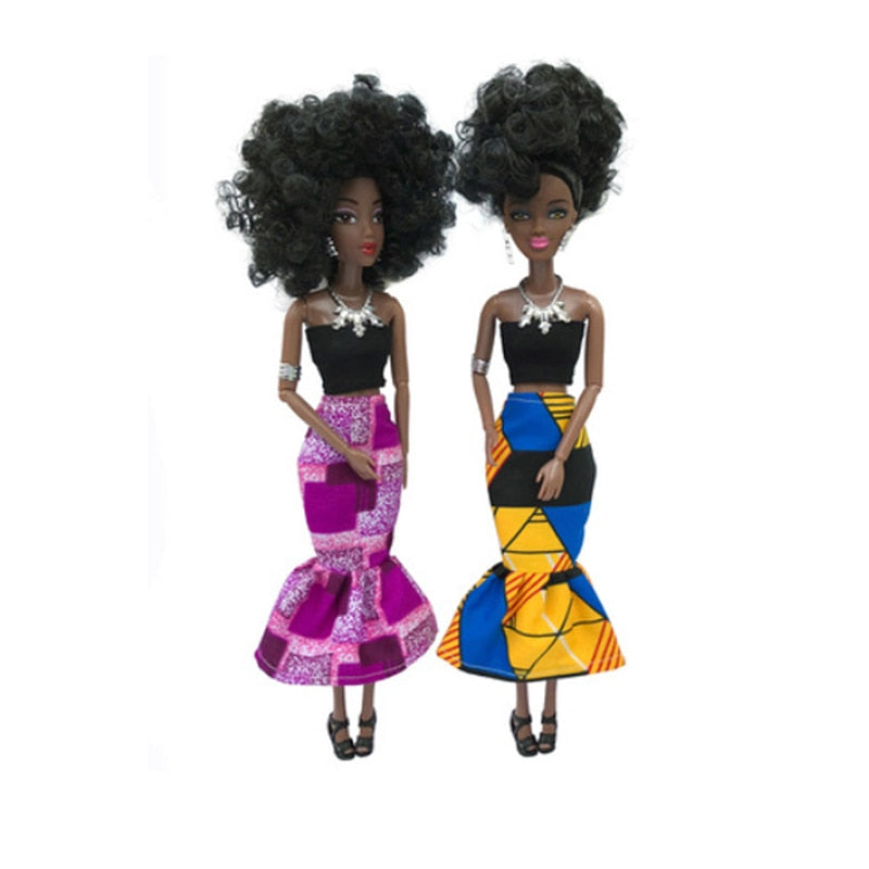 11 inch/30CM African Black Doll - Annie Potter's Yarn Basket