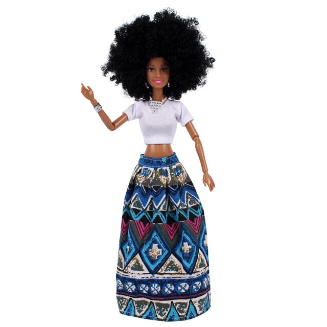 11 inch/30CM African Black Doll - Annie Potter's Yarn Basket