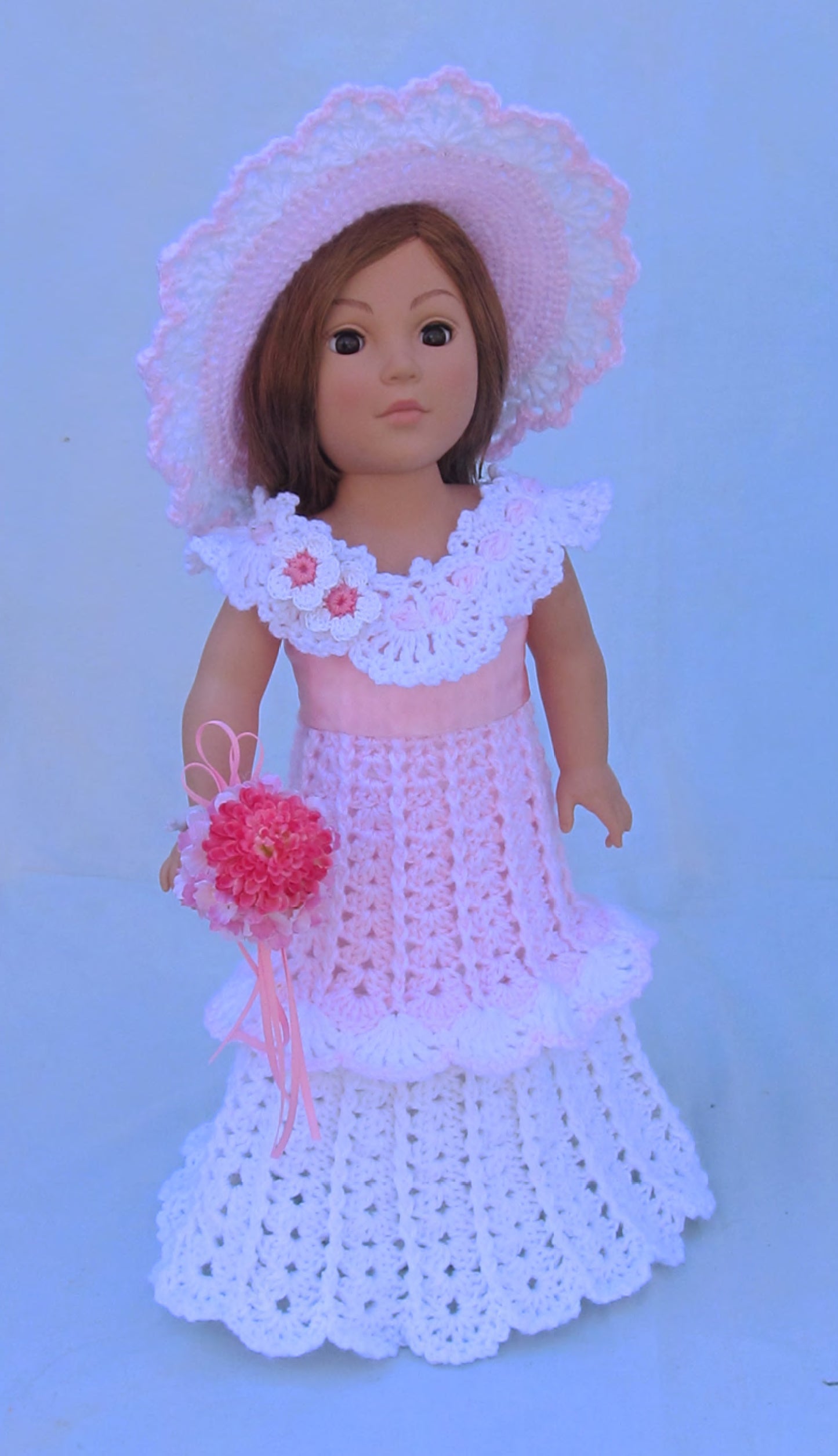 18 inch Doll Crochet Pattern, American Girl Doll Crochet Pattern, Bridal Party PDF - Annie Potter's Yarn Basket