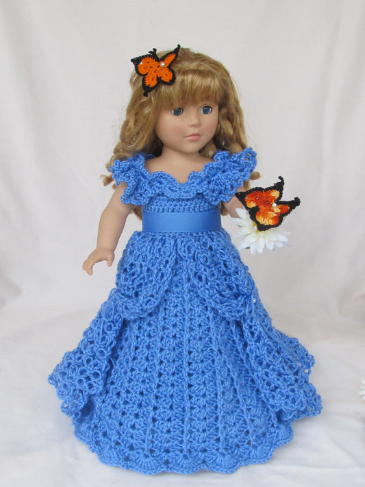 18 inch Doll Crochet Pattern, A Cinderella Dream, American Girl Crochet Dress Pattern,  Crochet Pattern PDF,- Annie Potter's Yarn Basket