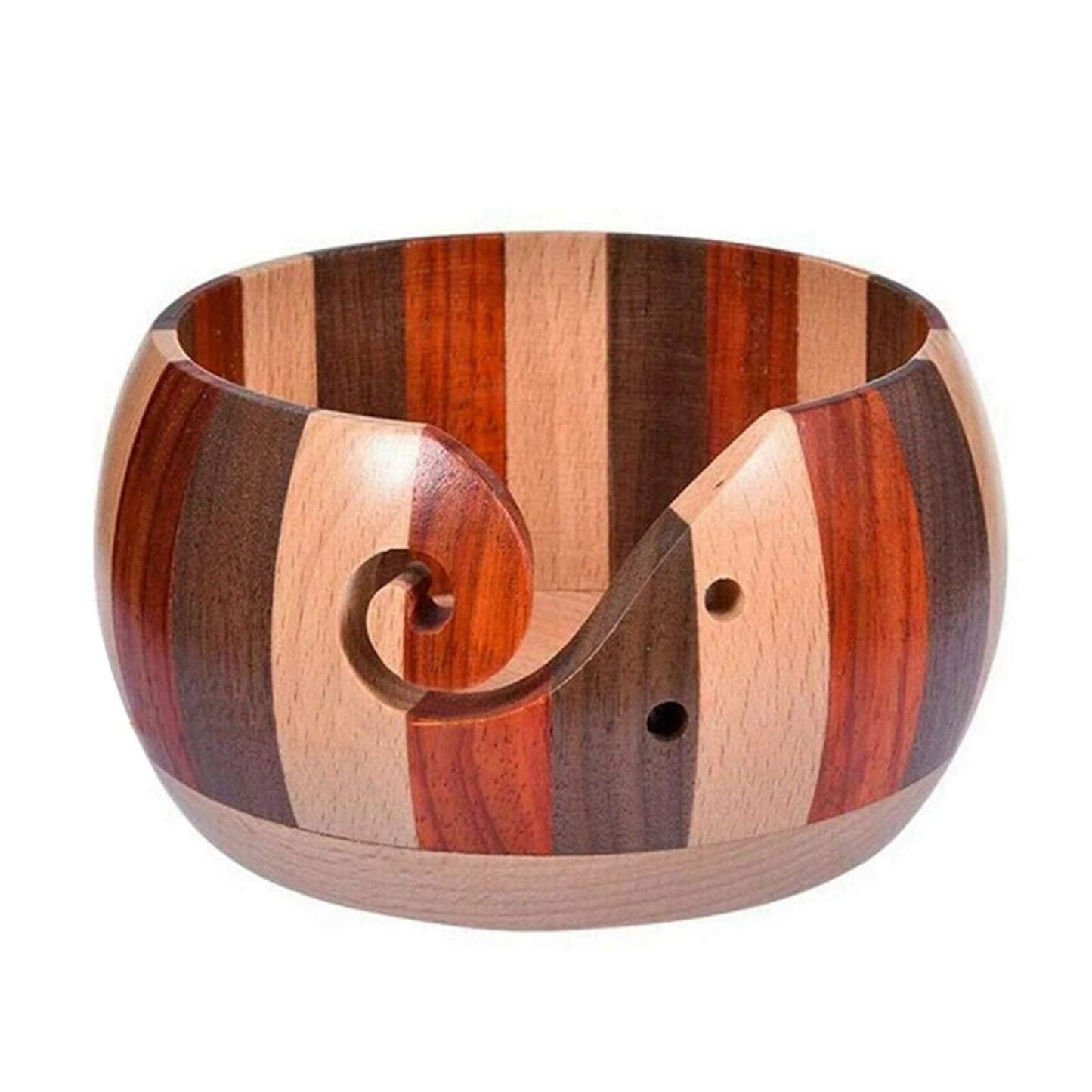 Wooden Yarn Bowl - Annie Potter's Yarn Basket