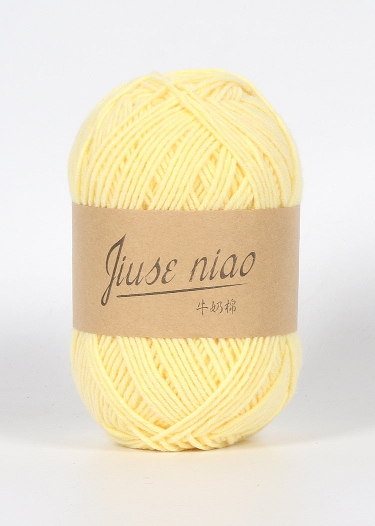 5pcs 50g/ball 4 ply Milk Cotton Yarn - Annie Potter's Yarn Basket