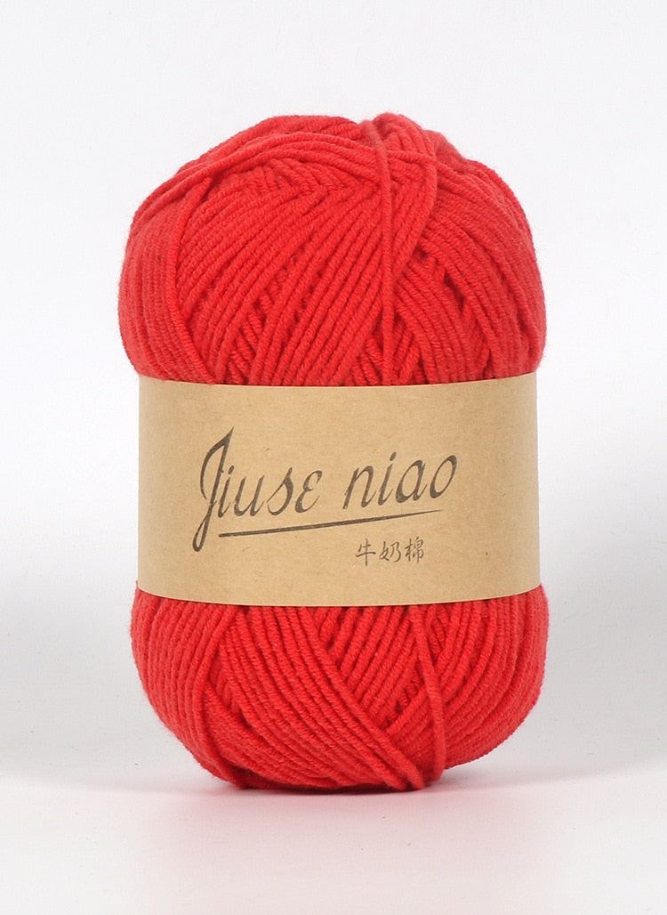 5pcs 50g/ball 4 ply Milk Cotton Yarn - Annie Potter's Yarn Basket