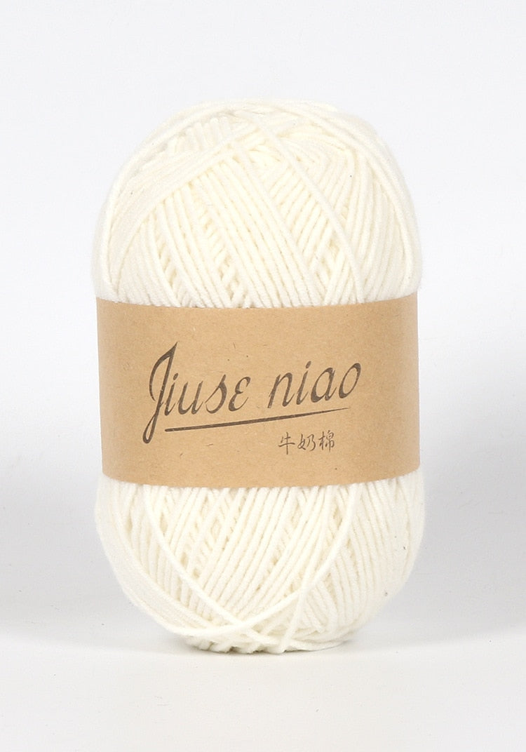 5pcs 50g/ball 4 ply Milk Cotton Yarn - Annie Potter's Yarn Basket