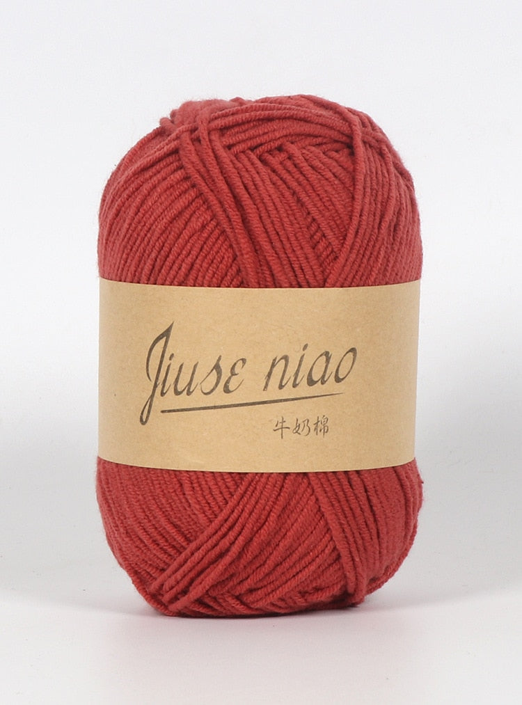 5pcs 50g/ball 4 ply Milk Cotton Yarn - Annie Potter's Yarn Basket