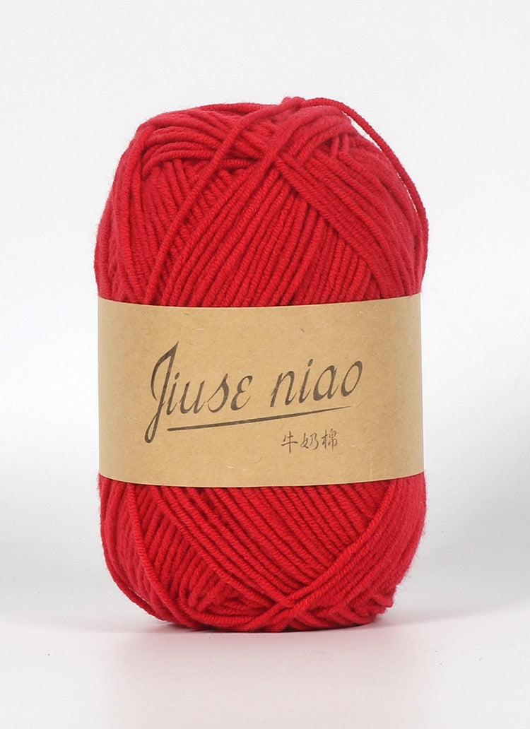 5pcs 50g/ball 4 ply Milk Cotton Yarn - Annie Potter's Yarn Basket