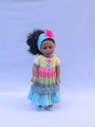 18 inch Doll Crochet Pattern, American Girl Doll Crochet Pattern, Crochet doll clothes PDF,"Simple Basic Wardrobe" - Annie Potter's Yarn Basket