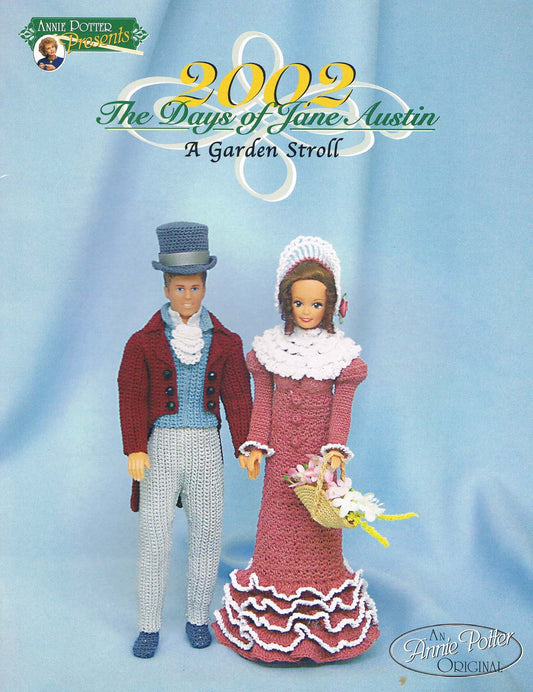 Crochet Edwardian Fashion doll, PDF Pattern "A Garden Stroll" Jane Austin Series