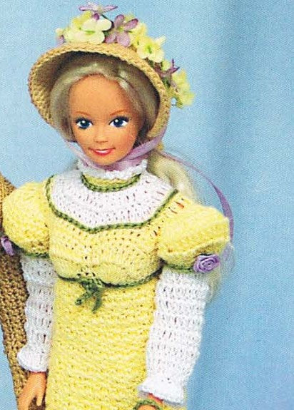 Crochet Fashion doll pattern,The Ride to Northanger Abbey Jane Austin Series