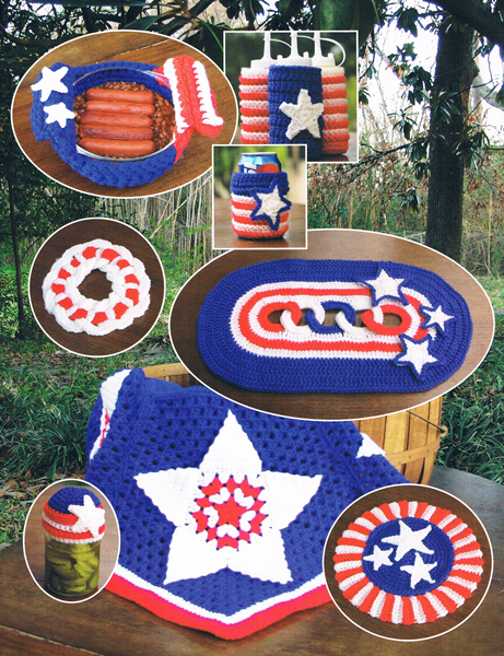 An American Celebration Crochet Picnic set
