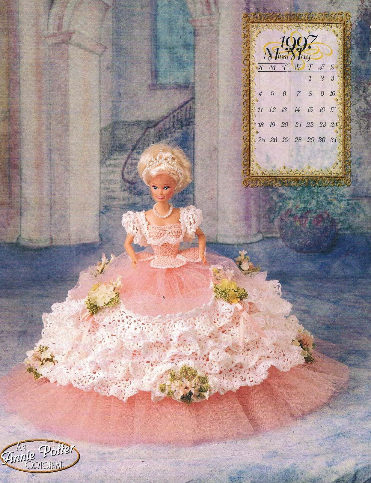 Annie Potter's Miss May 1997 Bed Doll, Royal Ballgowns in Crochet Pattern