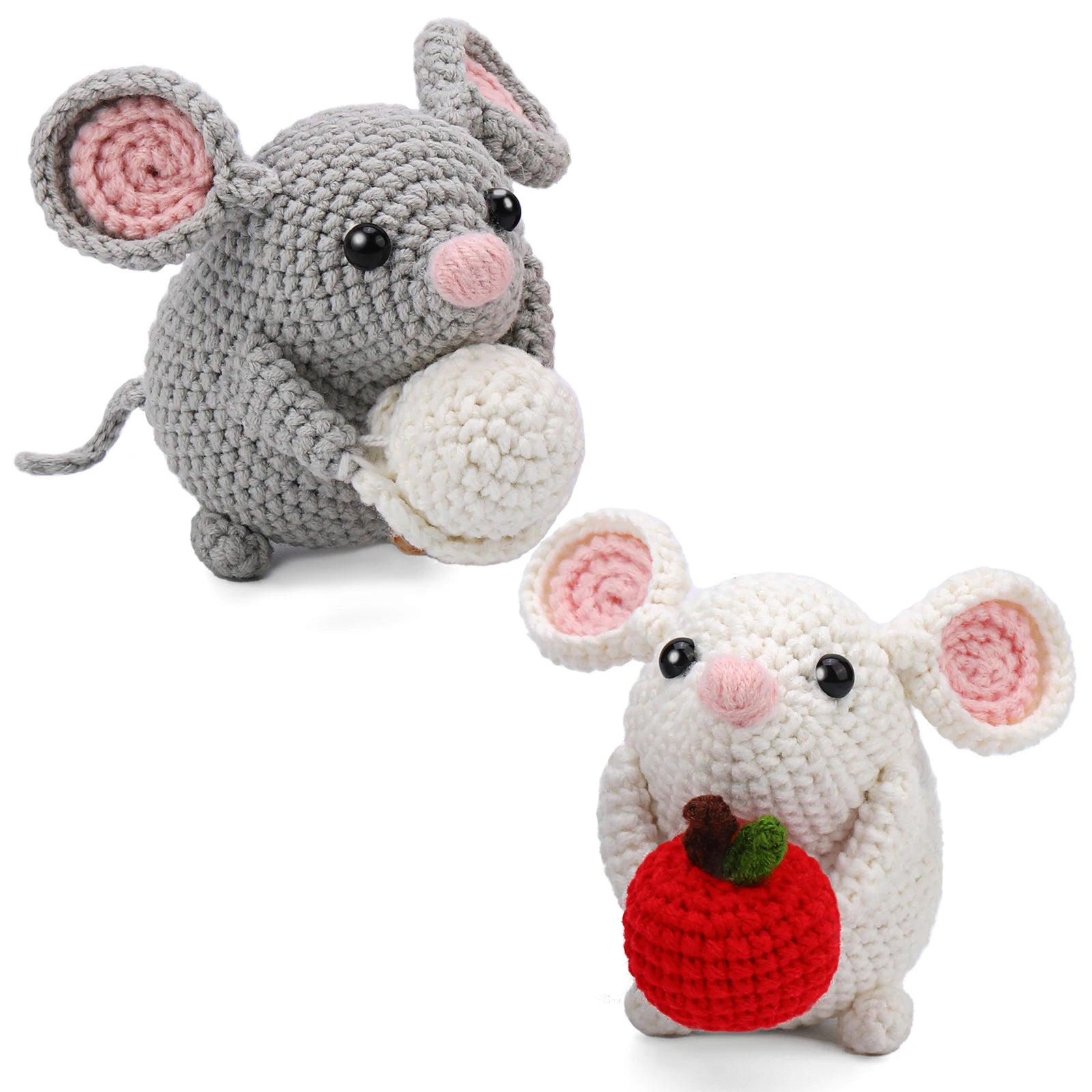 DIY Craft Mice Crochet Kit for Beginners, Adults Learn to Crochet Kit 