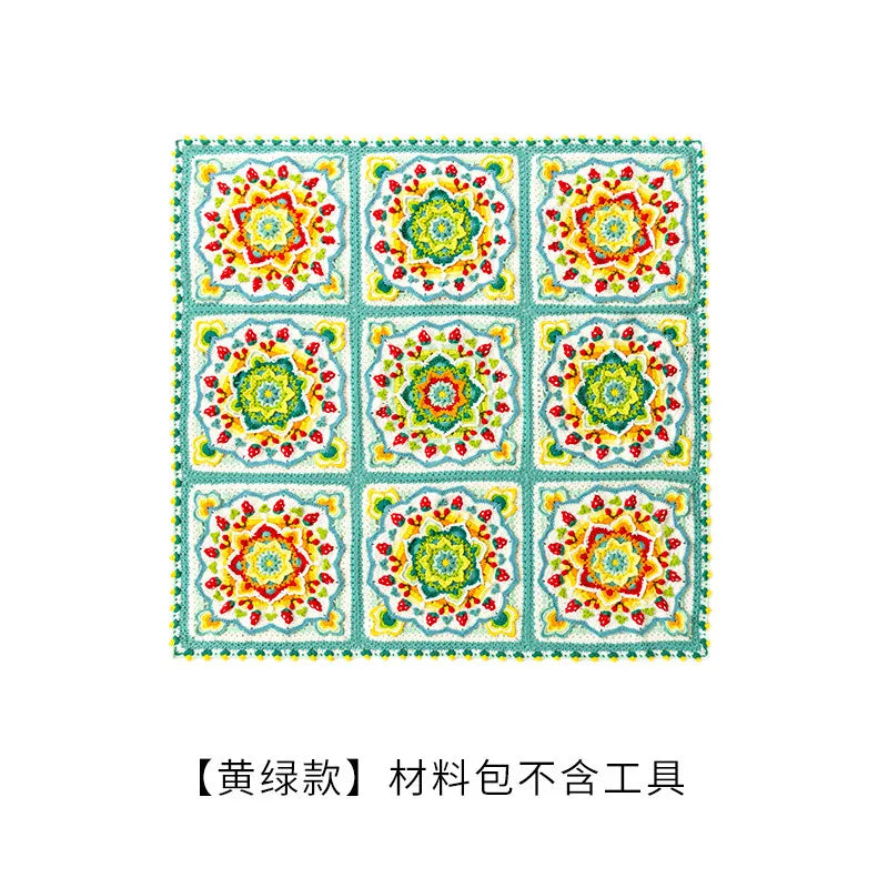 Flower Garden Crochet Kit, Flowers and Fruit Blanket Pattern and Kit