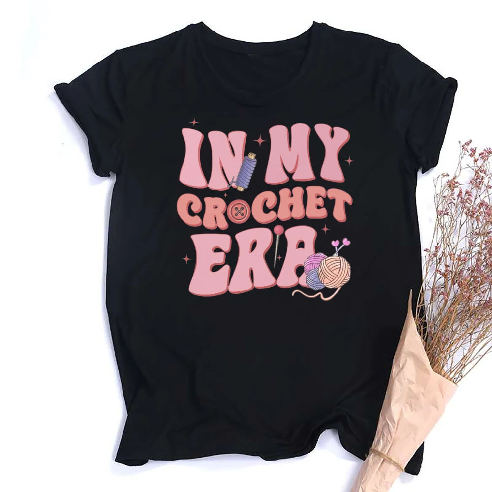 Annie Potters Yarn Basket Crochet Era Tshirt