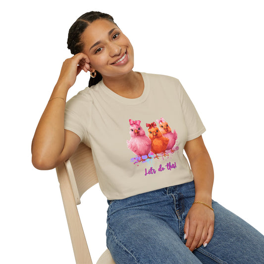 Let's Do this!, Cute Funny Chicks Softstyle T-Shirt