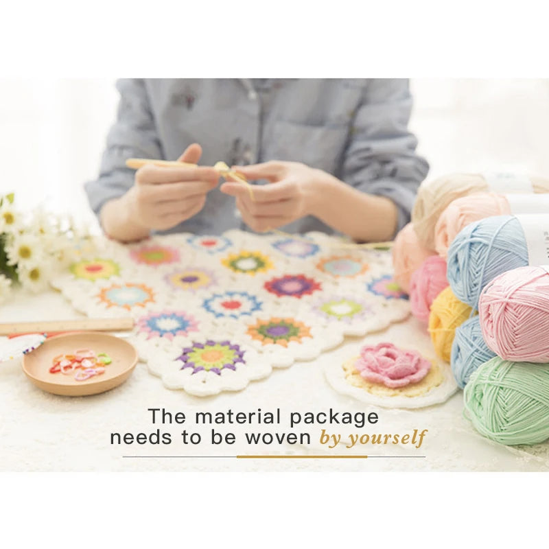 Mandala blanket crochet pattern, Classical Pillow Blanket DIY Crochet Material and Pattern