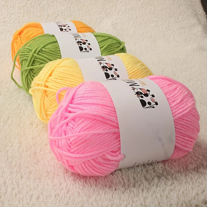 150g medium coarse milk yarn for handmade gift weaving - Annie Potter's Yarn Basket